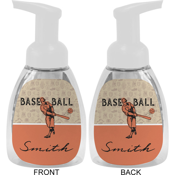 Retro Baseball Foam Soap Bottle Approval - White