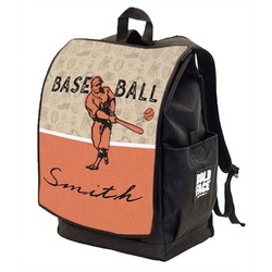 Retro Baseball Backpack w/ Front Flap  (Personalized)