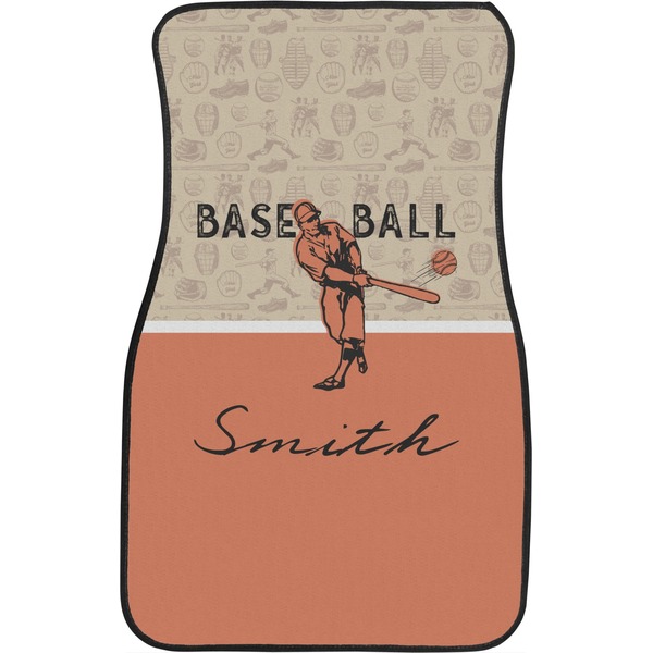 Retro Baseball Front Seat Car Mat