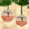Retro Baseball Frosted Glass Ornament - MAIN PARENT