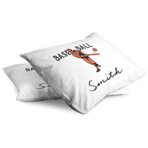 Retro Baseball Full Pillow Case - TWO (partial print)