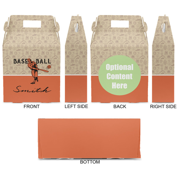 Retro Baseball Gable Favor Box - Approval