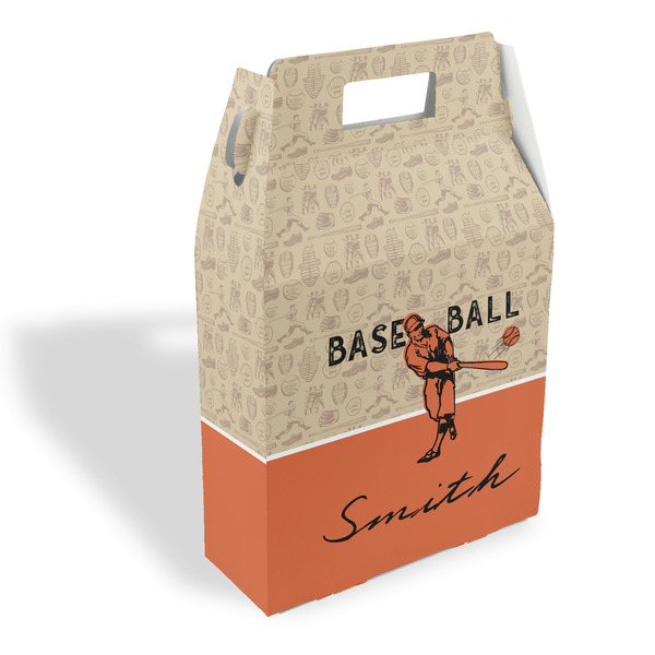 Custom Retro Baseball Gable Favor Box (Personalized)