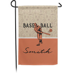 Retro Baseball Small Garden Flag - Single Sided w/ Name or Text