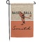 Retro Baseball Small Garden Flag - Double Sided w/ Name or Text