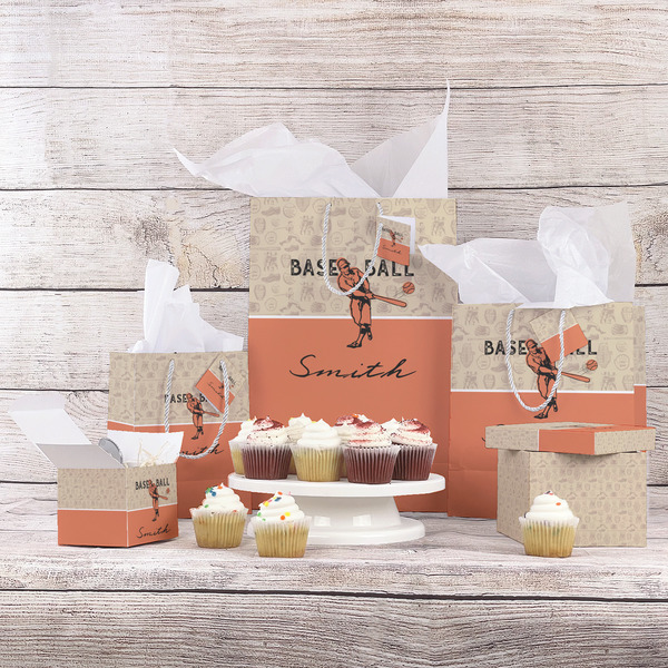 Retro Baseball Gift Bags - In Context