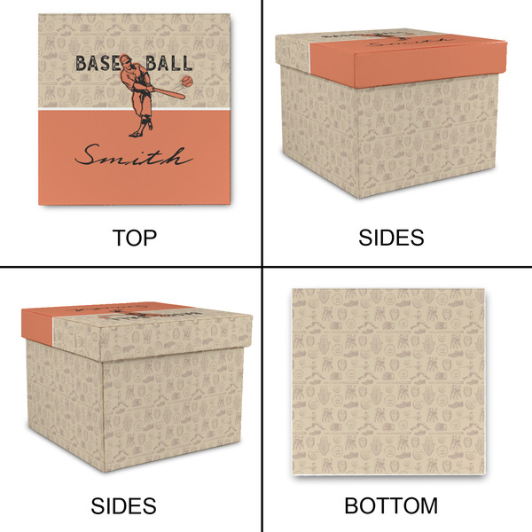 Retro Baseball Gift Boxes with Lid - Canvas Wrapped - Medium - Approval