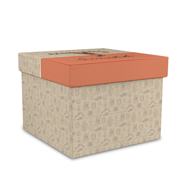 Custom Retro Baseball Gift Box with Lid - Canvas Wrapped - Medium (Personalized)