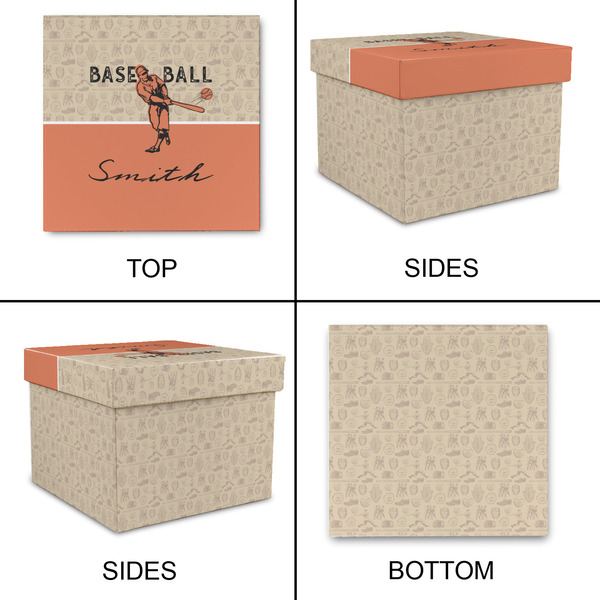 Retro Baseball Gift Boxes with Lid - Canvas Wrapped - X-Large - Approval