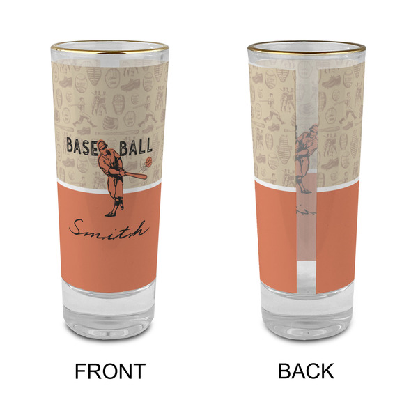 Retro Baseball Glass Shot Glass - 2 oz - Single - APPROVAL