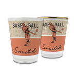 Retro Baseball Glass Shot Glass - 1.5 oz (Personalized)