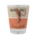 Retro Baseball Glass Shot Glass - 1.5 oz - Set of 4 (Personalized)
