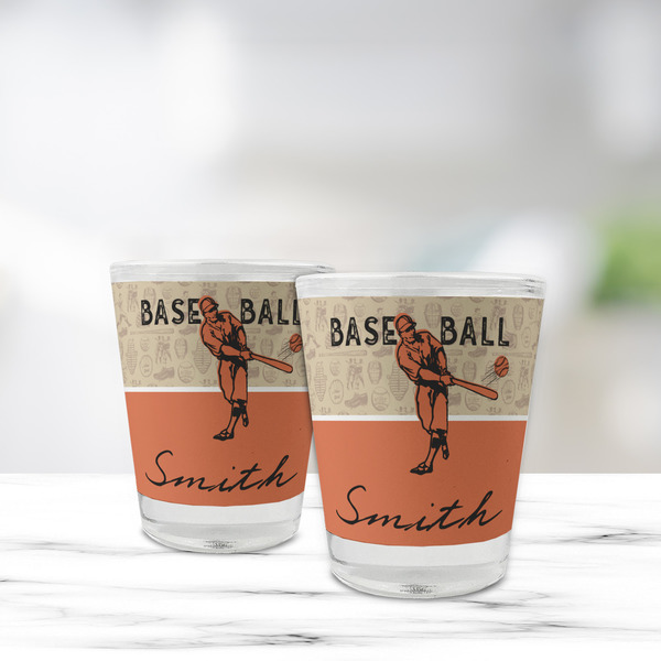 Retro Baseball Glass Shot Glass - Standard - LIFESTYLE