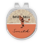 Retro Baseball Golf Ball Marker - Hat Clip - Silver