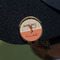 Retro Baseball Golf Ball Marker Hat Clip - Gold - On Hat