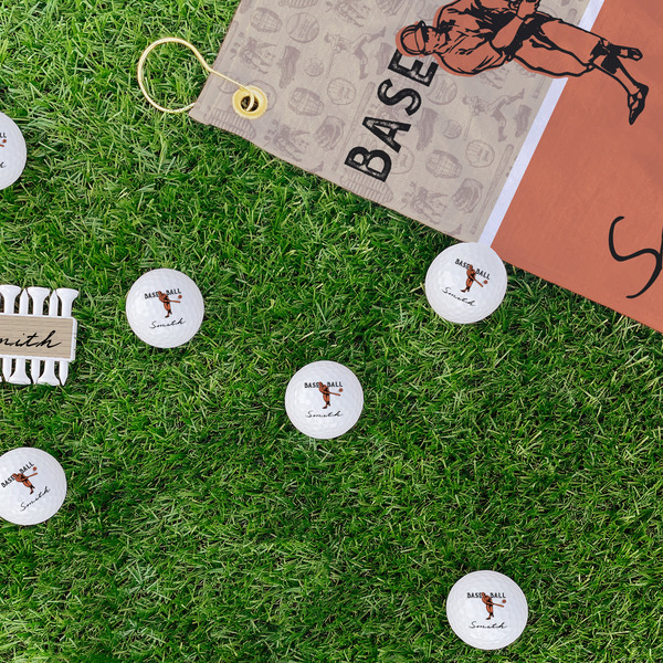 Retro Baseball Golf Balls - Generic - Set of 12 - LIFESTYLE