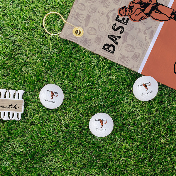 Retro Baseball Golf Balls - Generic - Set of 3 - LIFESTYLE