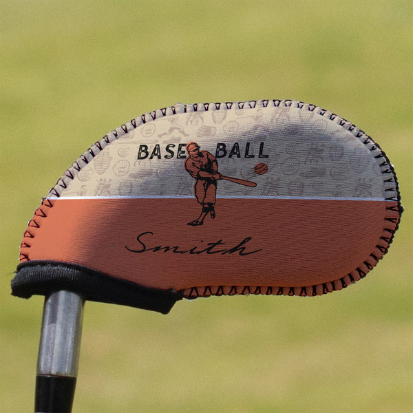 Custom Retro Baseball Golf Club Iron Cover (Personalized)