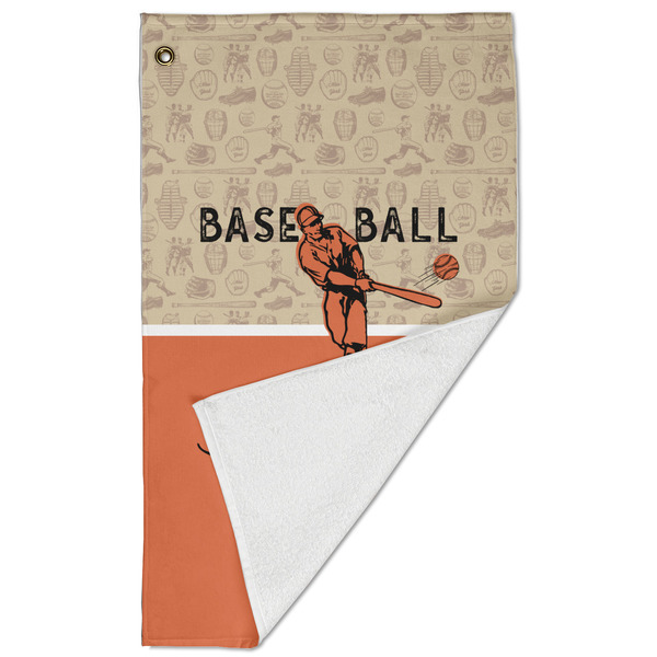 Retro Baseball Golf Towel - Folded (Large)