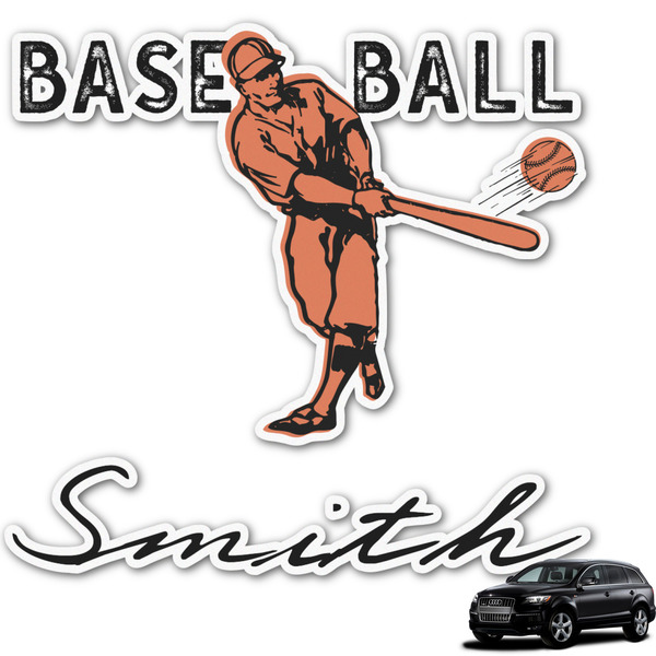 Custom Retro Baseball Graphic Car Decal - Custom Size (Personalized)