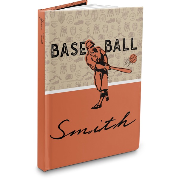 Custom Retro Baseball Hardbound Journal - 5.75" x 8" (Personalized)