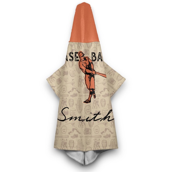 Retro Baseball Hooded Towel - Hanging