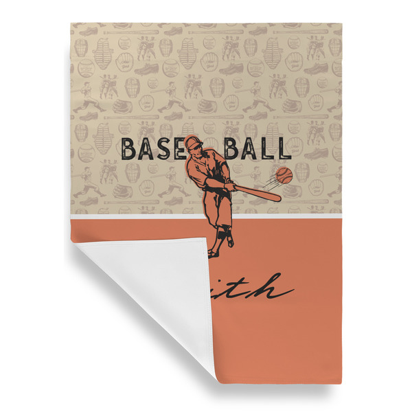 Retro Baseball House Flags - Single Sided - FRONT FOLDED