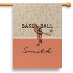 Retro Baseball 28" House Flag (Personalized)