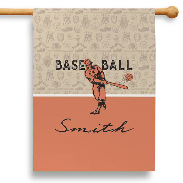 Custom Retro Baseball 28" House Flag (Personalized)