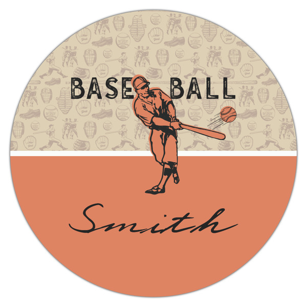Retro Baseball Icing Circle - Large - Single
