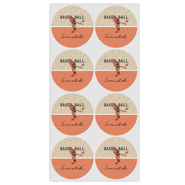 Retro Baseball Icing Circle - Medium - Set of 8
