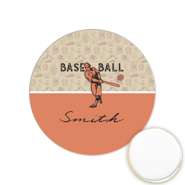 Custom Retro Baseball Printed Cookie Topper - 1.25" (Personalized)