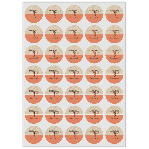 Retro Baseball Icing Circle - XSmall - Set of 35