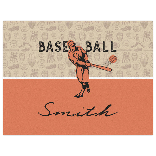 Retro Baseball Indoor / Outdoor Rug - 6'x8' - Front Flat
