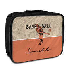 Retro Baseball Insulated Lunch Bag w/ Name or Text