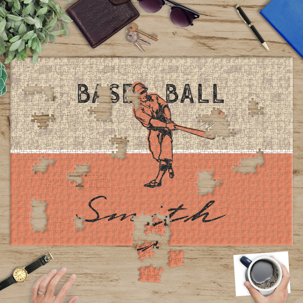 Retro Baseball Jigsaw Puzzle 1014 Piece - In Context