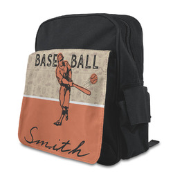Retro Baseball Preschool Backpack (Personalized)