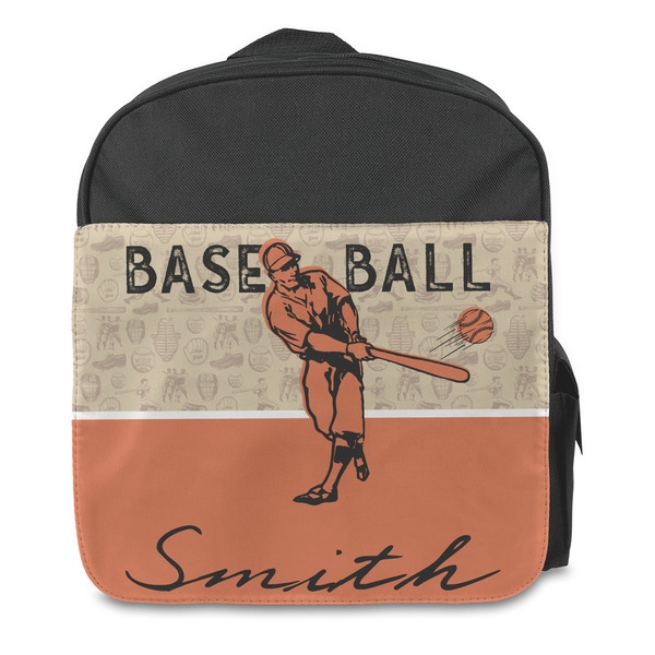 Retro Baseball Kids Backpack - Front
