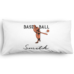 Retro Baseball Pillow Case - King - Graphic (Personalized)