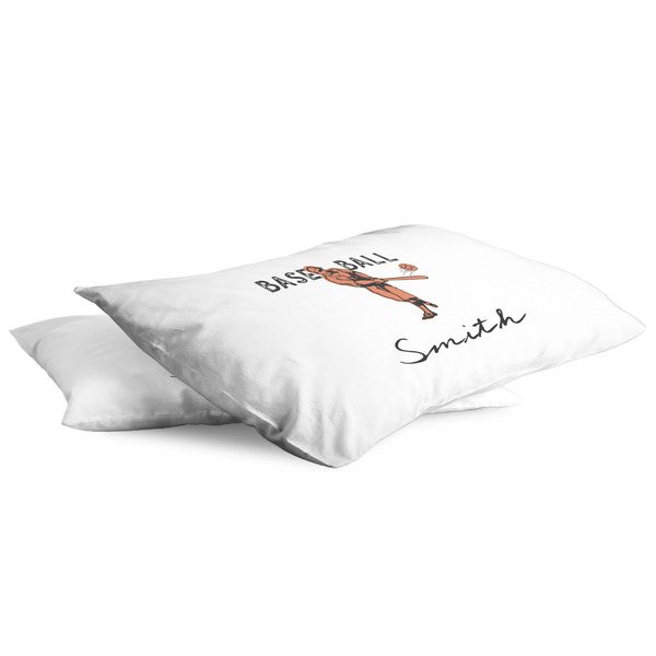 Retro Baseball King Pillow Case - TWO (partial print)