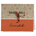 Retro Baseball Kitchen Towel - Poly Cotton w/ Name or Text