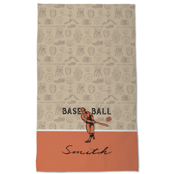 Retro Baseball Kitchen Towel - Poly Cotton - Full Front