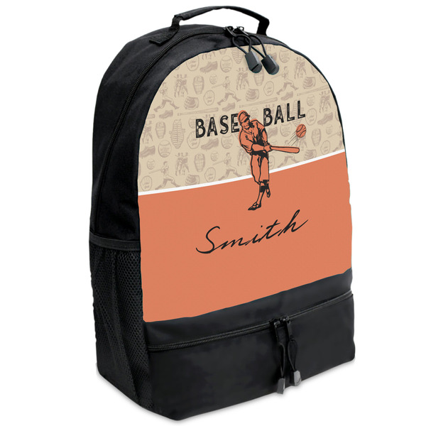 Custom Retro Baseball Backpacks - Black (Personalized)