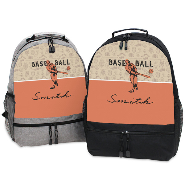 Retro Baseball Large Backpacks - Both
