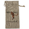 Retro Baseball Large Burlap Gift Bag - Front (Personalized)