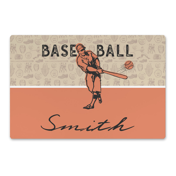Custom Retro Baseball Large Rectangle Car Magnet (Personalized)