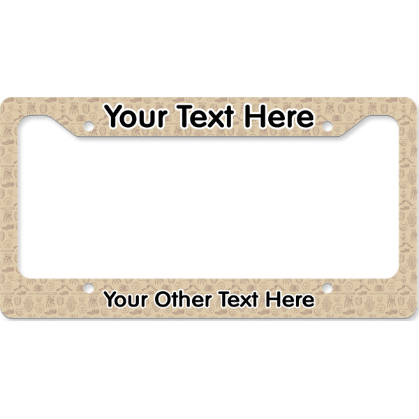 Custom Retro Baseball License Plate Frame - Style B (Personalized)