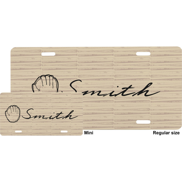 Retro Baseball License Plate (Sizes)