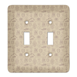 Retro Baseball Light Switch Cover (2 Toggle Plate)