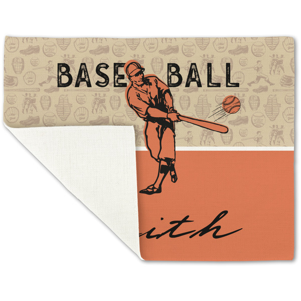 Retro Baseball Linen Placemat - Folded Corner (single side)
